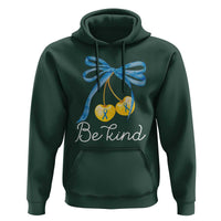 World Down Syndrome Day Hoodie Blue Yellow Cherry Bow Coquette Be Kind