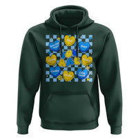 World Down Syndrome Day Hoodie Blue Yellow Ribbon Retro Heart Love