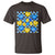 World Down Syndrome Day T Shirt Blue Yellow Ribbon Retro Heart Love