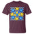 World Down Syndrome Day T Shirt Blue Yellow Ribbon Retro Heart Love