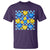World Down Syndrome Day T Shirt Blue Yellow Ribbon Retro Heart Love