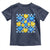 World Down Syndrome Day Toddler T Shirt Blue Yellow Ribbon Retro Heart Love