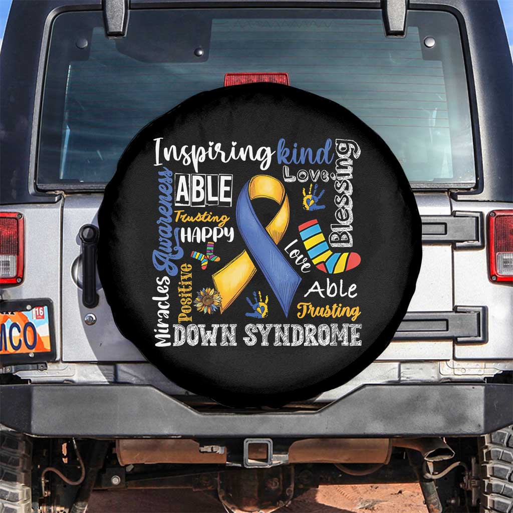 Down Syndrome Awareness Spare Tire Cover Rock Your Socks Different Not Less