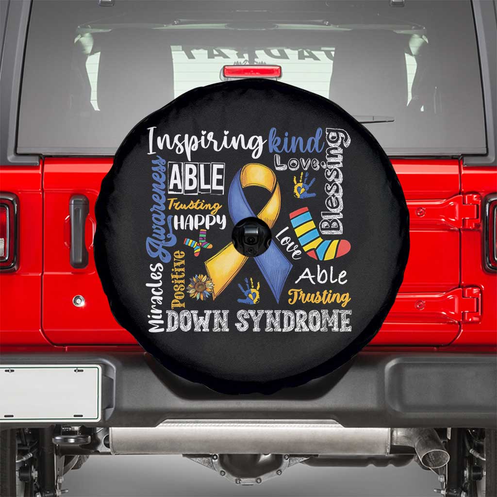 Down Syndrome Awareness Spare Tire Cover Rock Your Socks Different Not Less