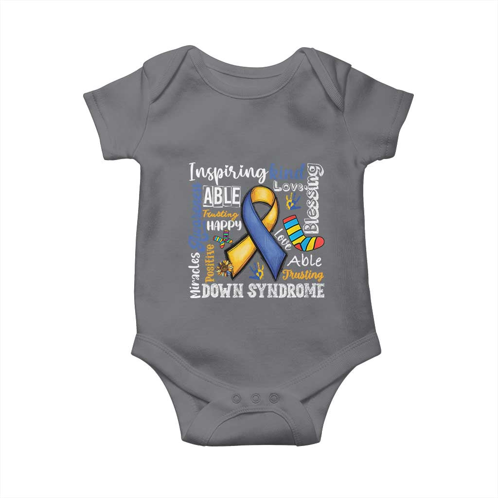 Down Syndrome Awareness Baby Onesie Rock Your Socks Different Not Less