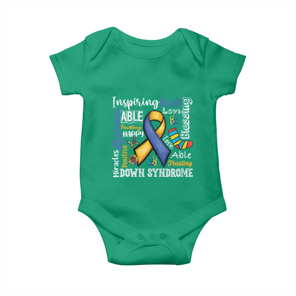 Down Syndrome Awareness Baby Onesie Rock Your Socks Different Not Less