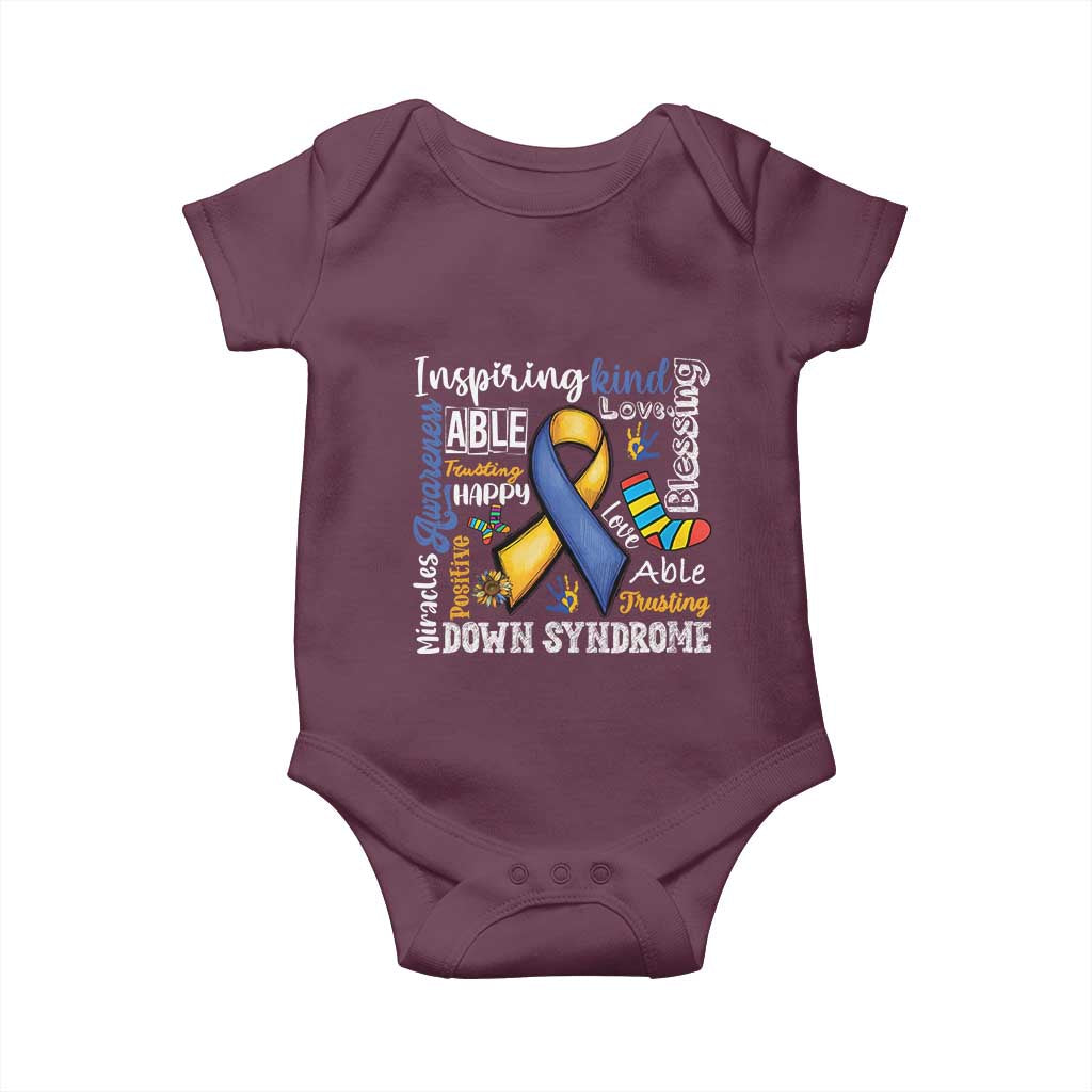 Down Syndrome Awareness Baby Onesie Rock Your Socks Different Not Less