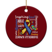 Down Syndrome Awareness Ceramic Ornament Rock Your Socks Different Not Less