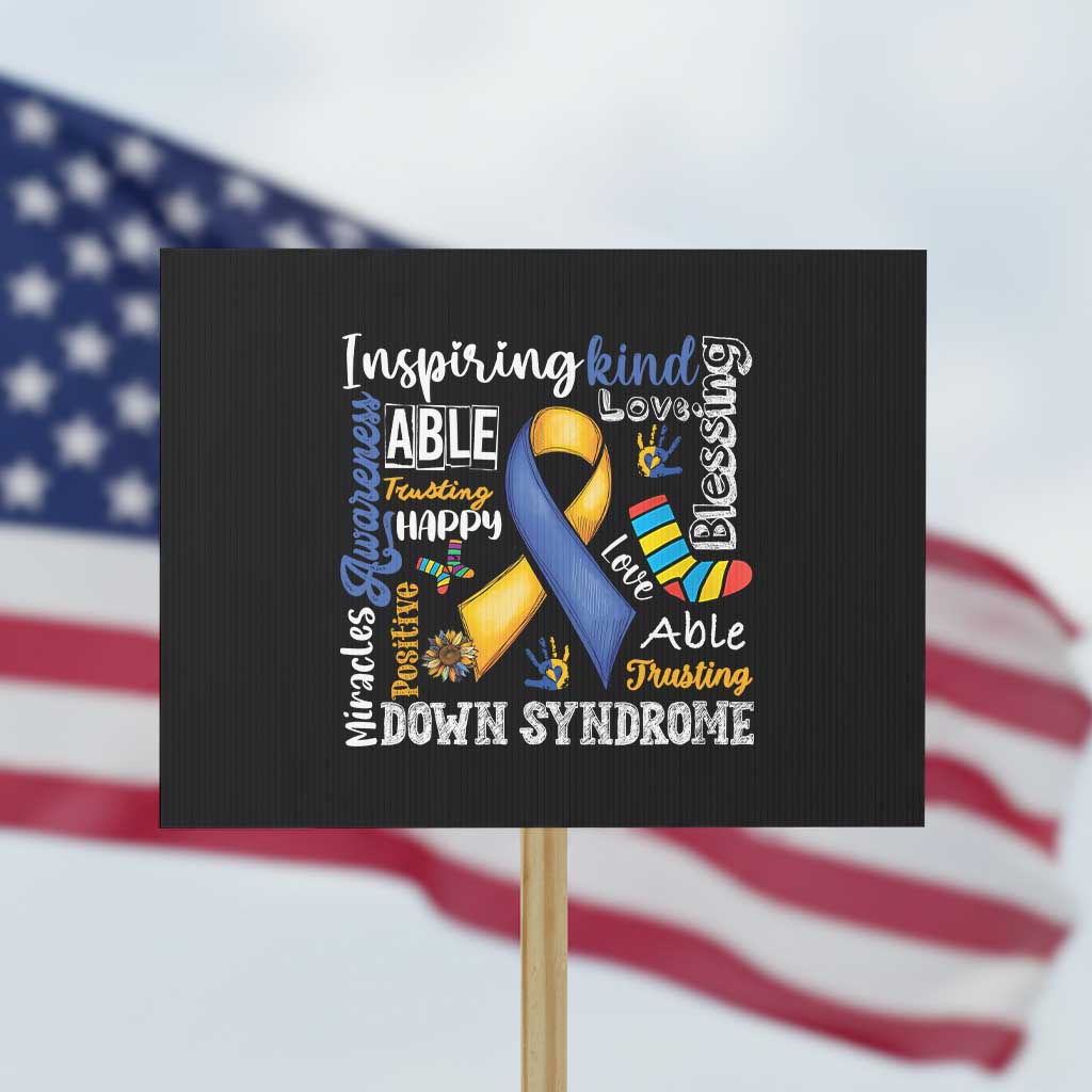 Down Syndrome Awareness Protest Sign Rock Your Socks Different Not Less