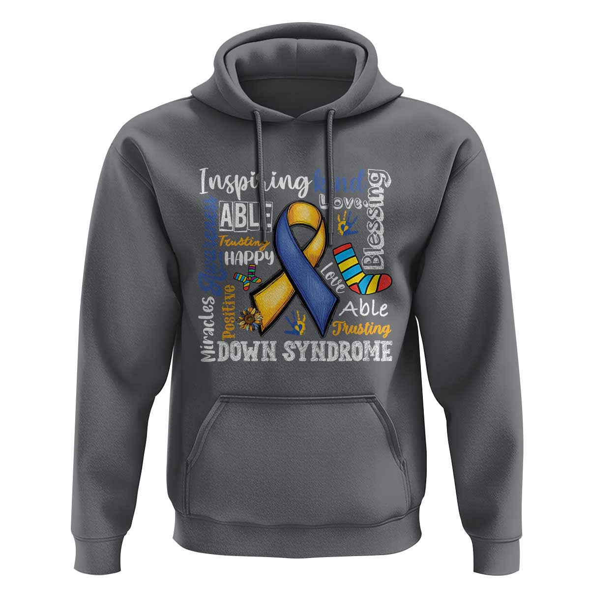 Down Syndrome Awareness Hoodie Rock Your Socks Different Not Less