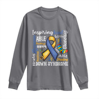 Down Syndrome Awareness Long Sleeve Shirt Rock Your Socks Different Not Less