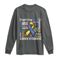 Down Syndrome Awareness Long Sleeve Shirt Rock Your Socks Different Not Less