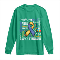 Down Syndrome Awareness Long Sleeve Shirt Rock Your Socks Different Not Less