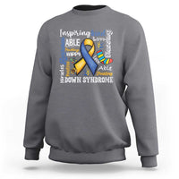Down Syndrome Awareness Sweatshirt Rock Your Socks Different Not Less