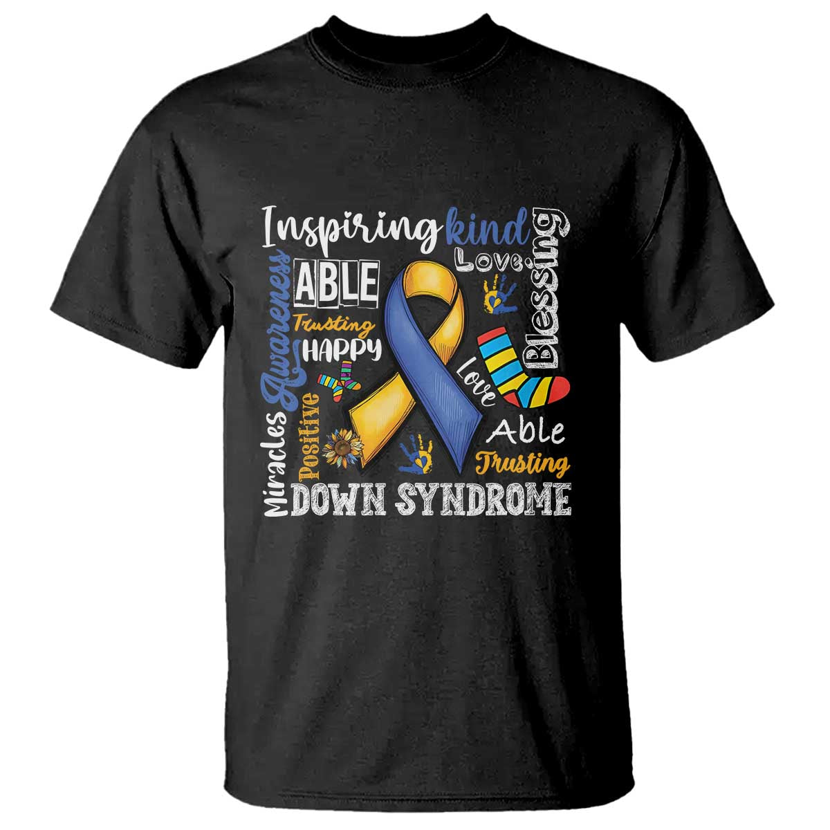 Down Syndrome Awareness T Shirt Rock Your Socks Different Not Less