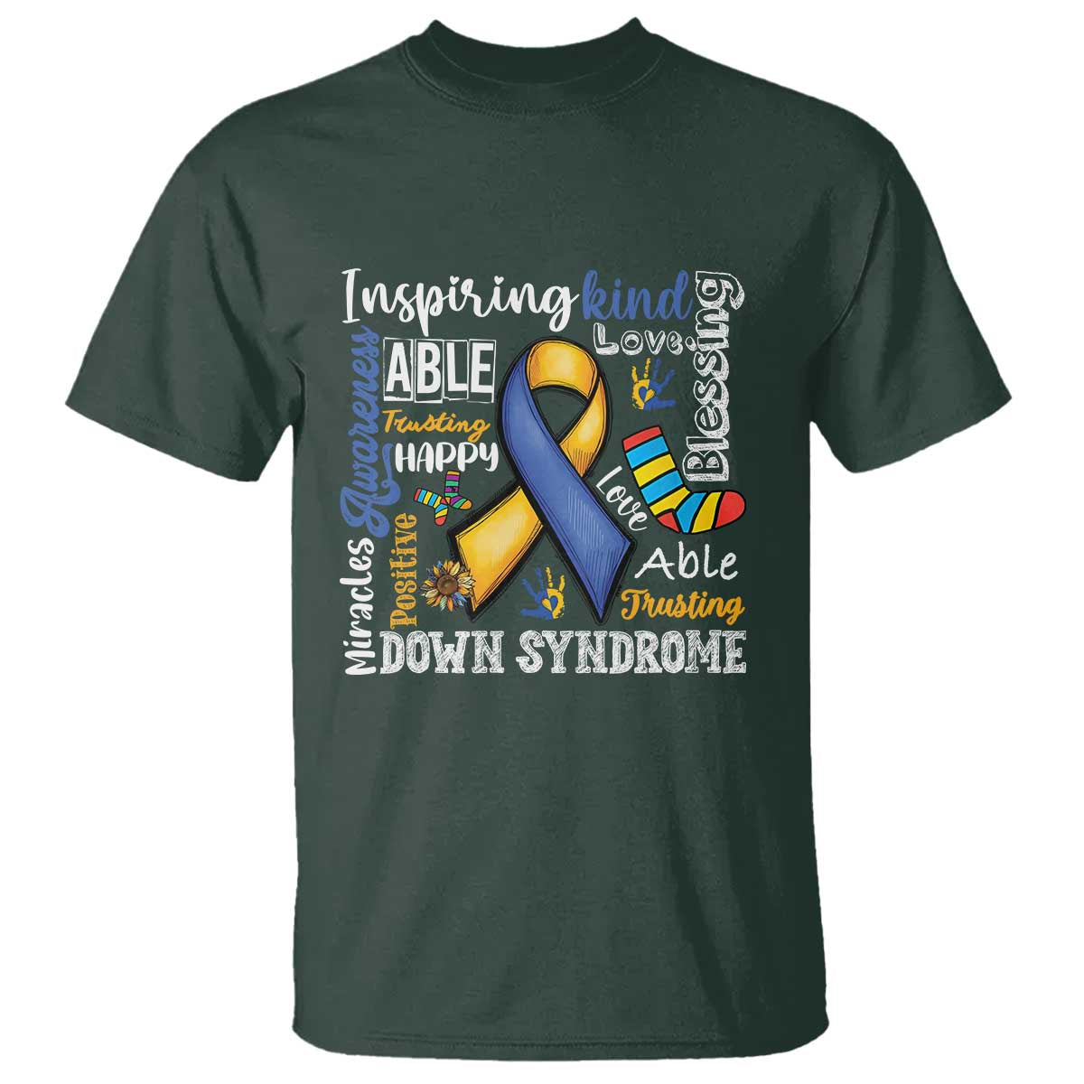 Down Syndrome Awareness T Shirt Rock Your Socks Different Not Less