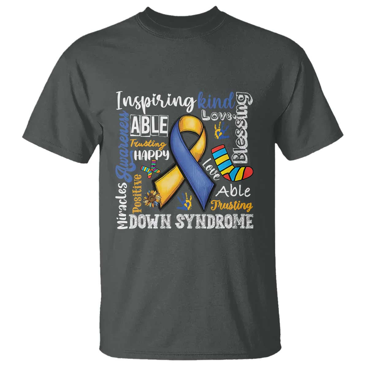 Down Syndrome Awareness T Shirt Rock Your Socks Different Not Less