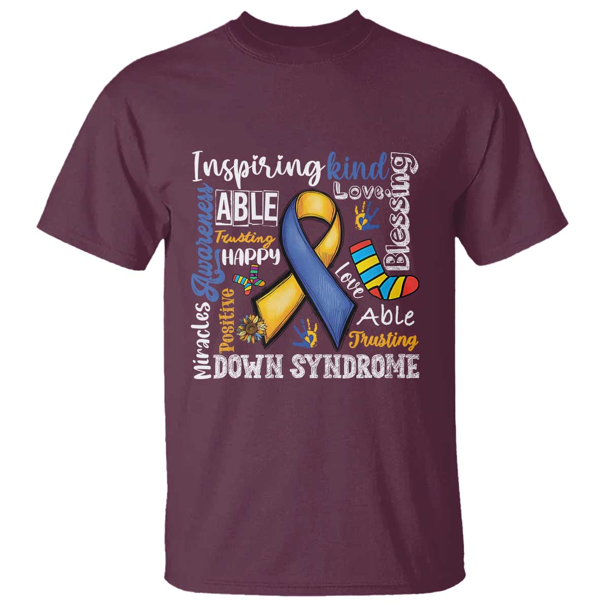 Down Syndrome Awareness T Shirt Rock Your Socks Different Not Less