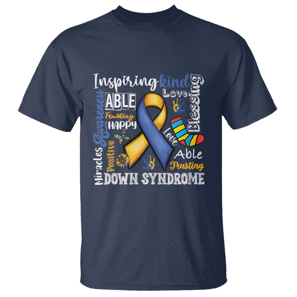 Down Syndrome Awareness T Shirt Rock Your Socks Different Not Less
