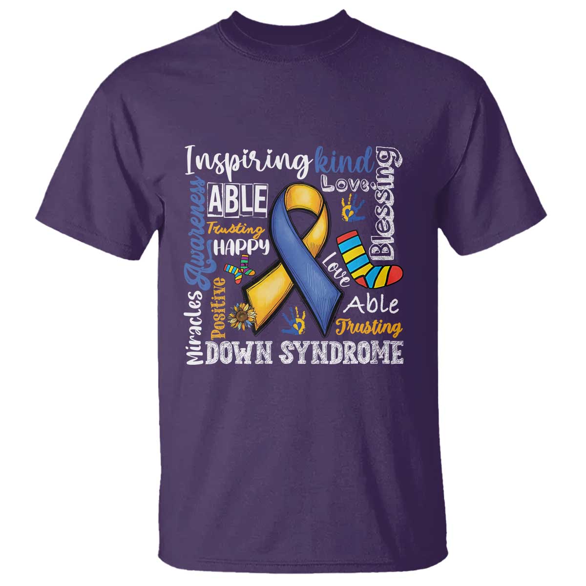 Down Syndrome Awareness T Shirt Rock Your Socks Different Not Less