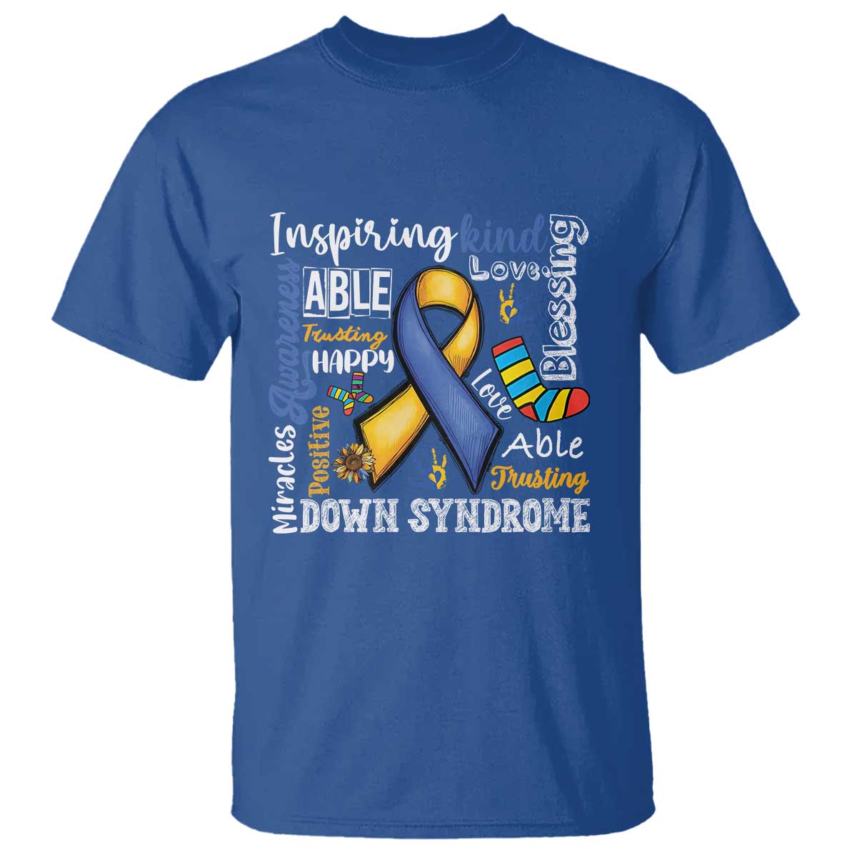 Down Syndrome Awareness T Shirt Rock Your Socks Different Not Less