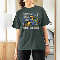 Down Syndrome Awareness T Shirt For Women Rock Your Socks Different Not Less