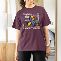 Down Syndrome Awareness T Shirt For Women Rock Your Socks Different Not Less