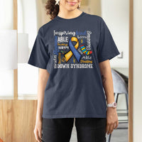 Down Syndrome Awareness T Shirt For Women Rock Your Socks Different Not Less