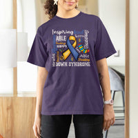 Down Syndrome Awareness T Shirt For Women Rock Your Socks Different Not Less