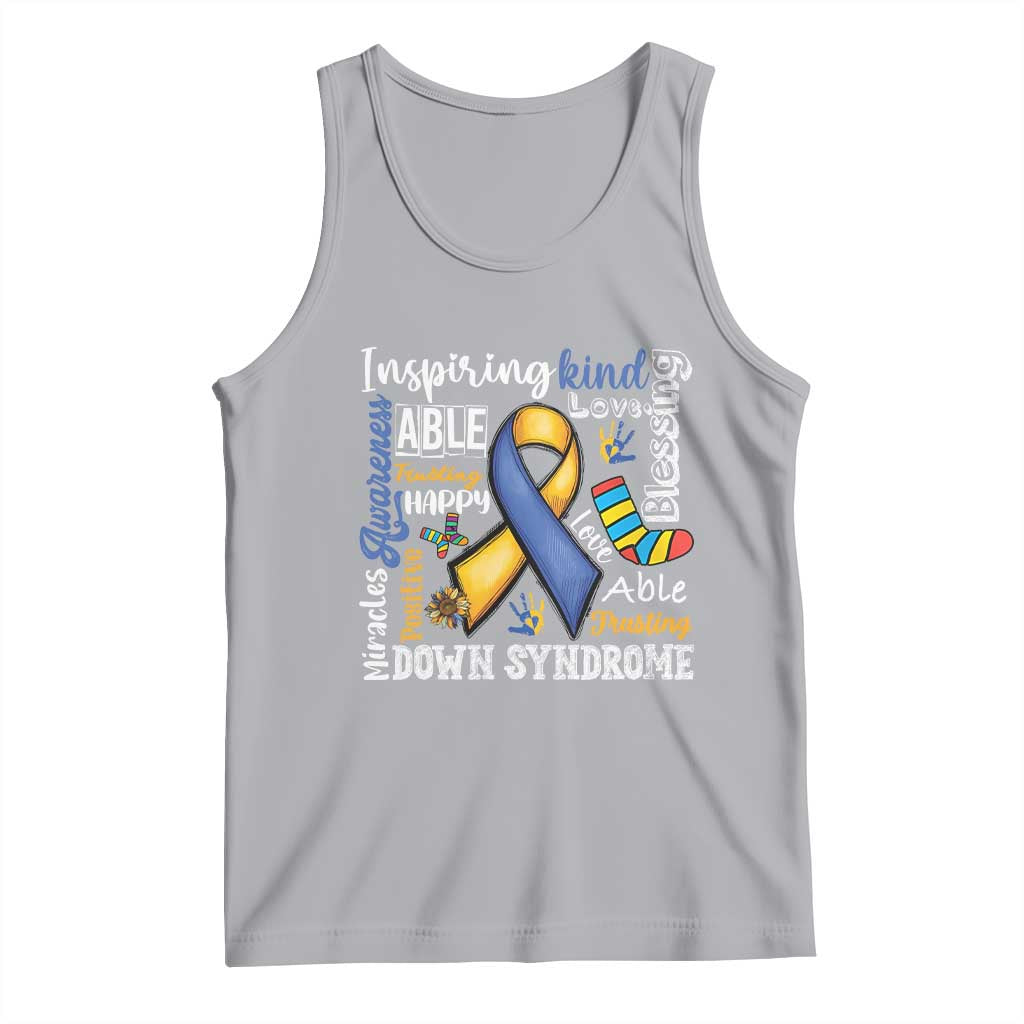 Down Syndrome Awareness Tank Top Rock Your Socks Different Not Less