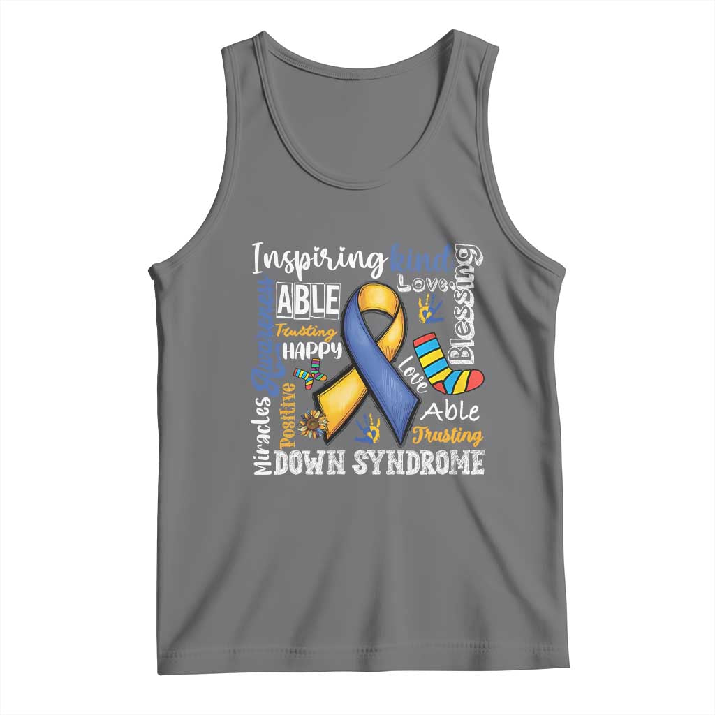Down Syndrome Awareness Tank Top Rock Your Socks Different Not Less