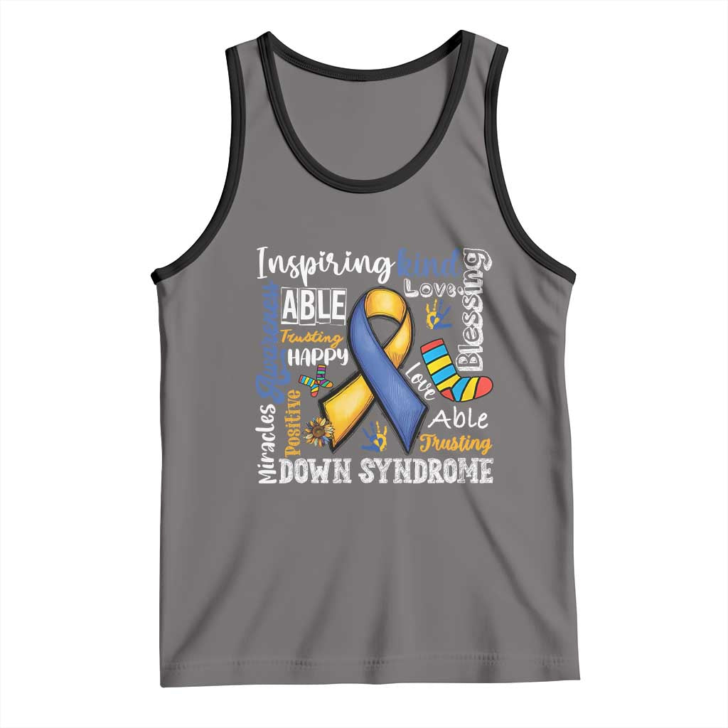 Down Syndrome Awareness Tank Top Rock Your Socks Different Not Less