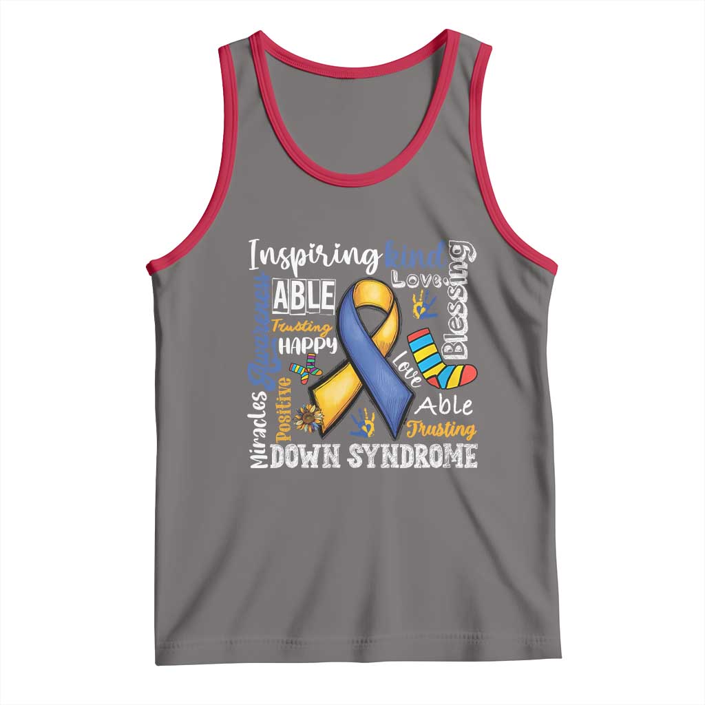 Down Syndrome Awareness Tank Top Rock Your Socks Different Not Less