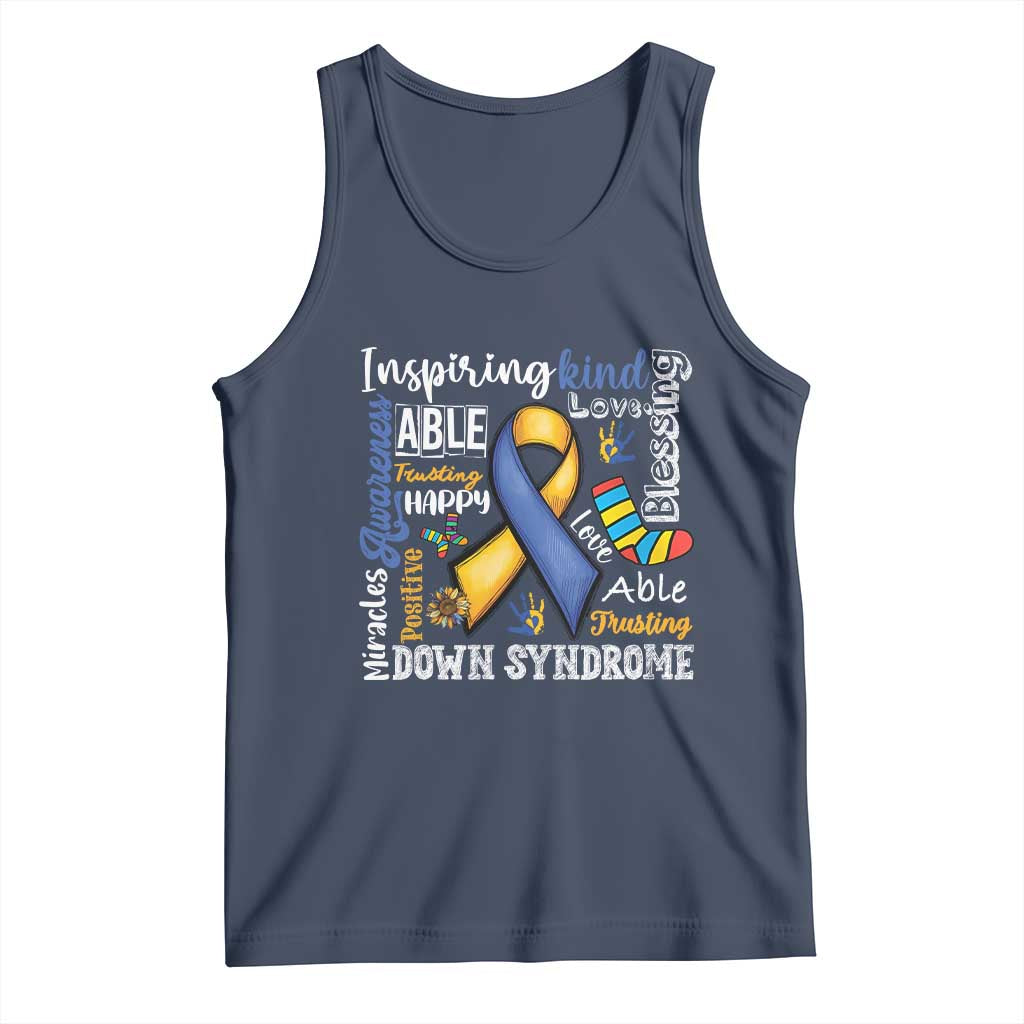 Down Syndrome Awareness Tank Top Rock Your Socks Different Not Less