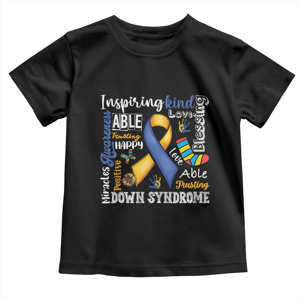 Down Syndrome Awareness Toddler T Shirt Rock Your Socks Different Not Less