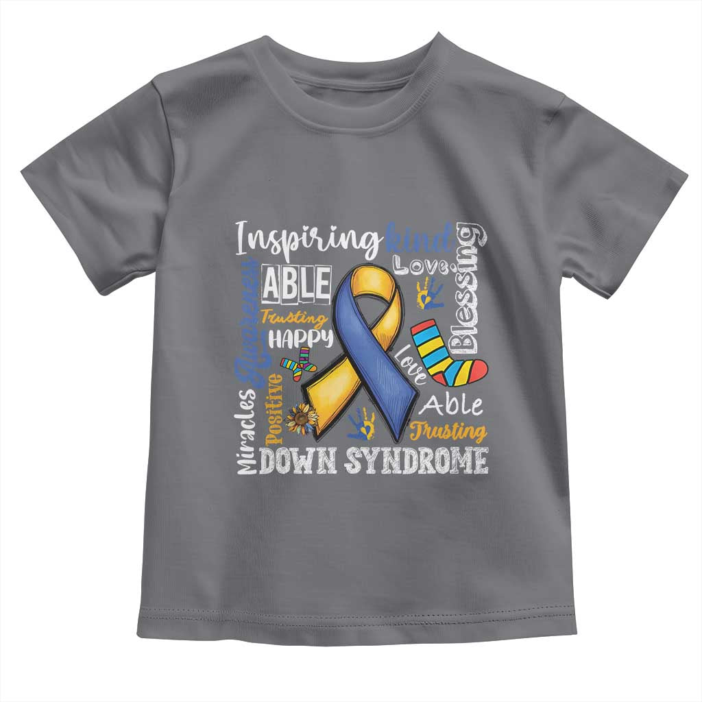 Down Syndrome Awareness Toddler T Shirt Rock Your Socks Different Not Less