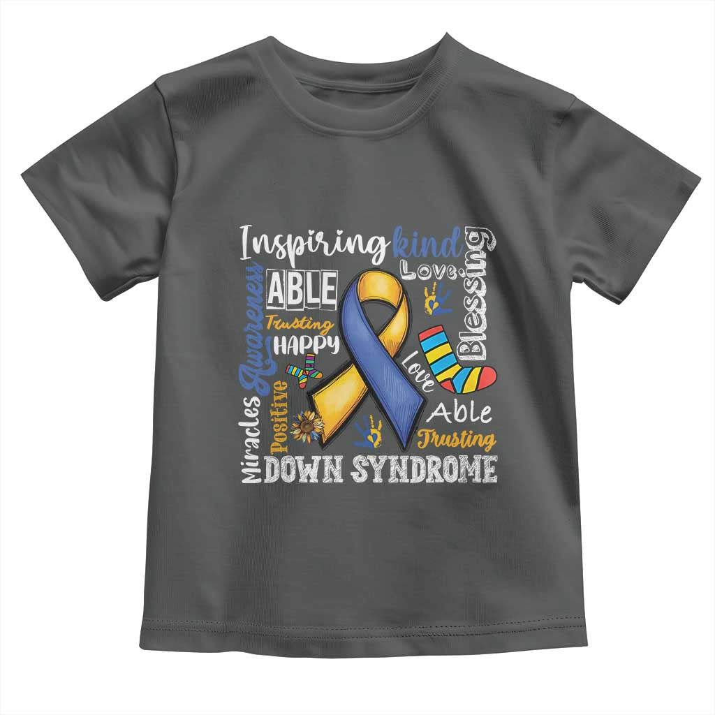 Down Syndrome Awareness Toddler T Shirt Rock Your Socks Different Not Less