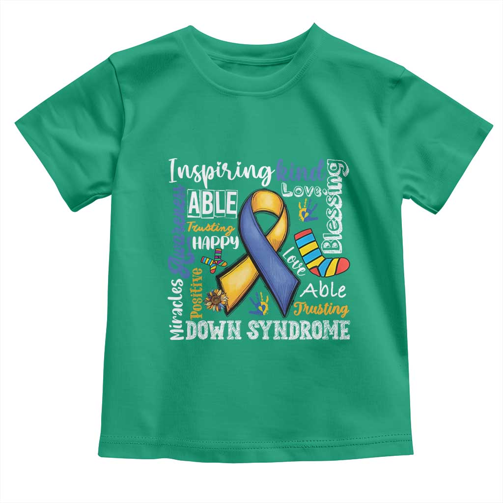 Down Syndrome Awareness Toddler T Shirt Rock Your Socks Different Not Less