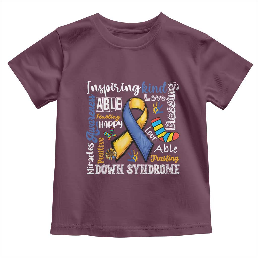 Down Syndrome Awareness Toddler T Shirt Rock Your Socks Different Not Less