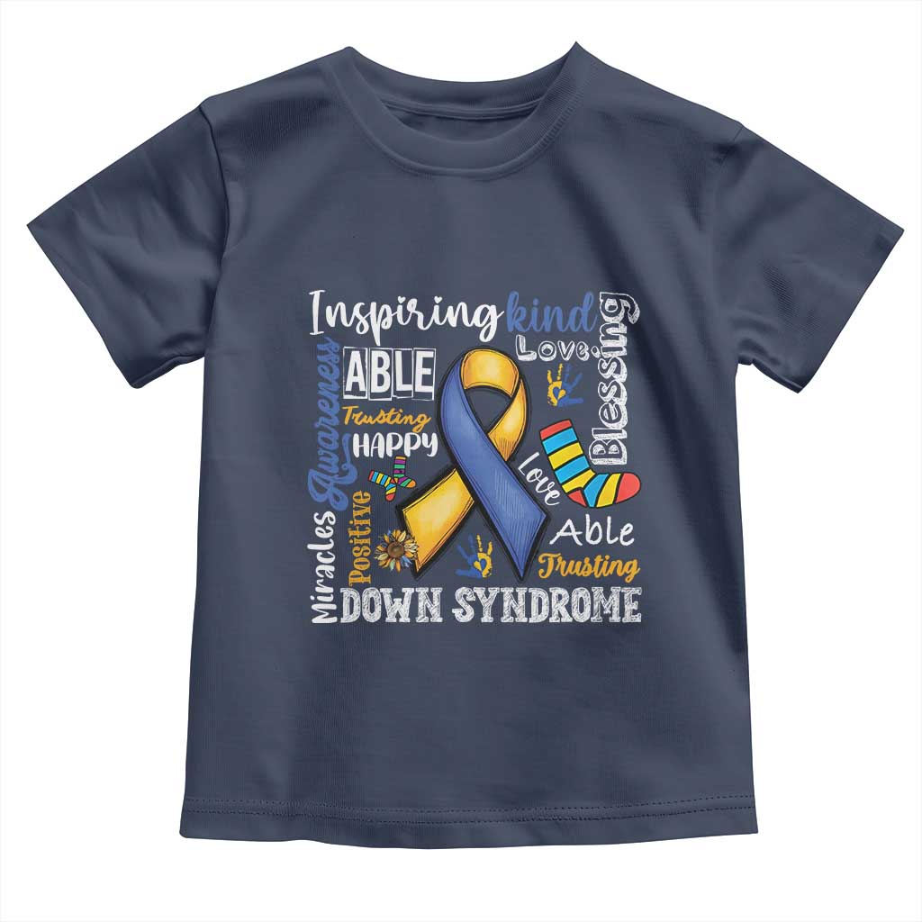 Down Syndrome Awareness Toddler T Shirt Rock Your Socks Different Not Less