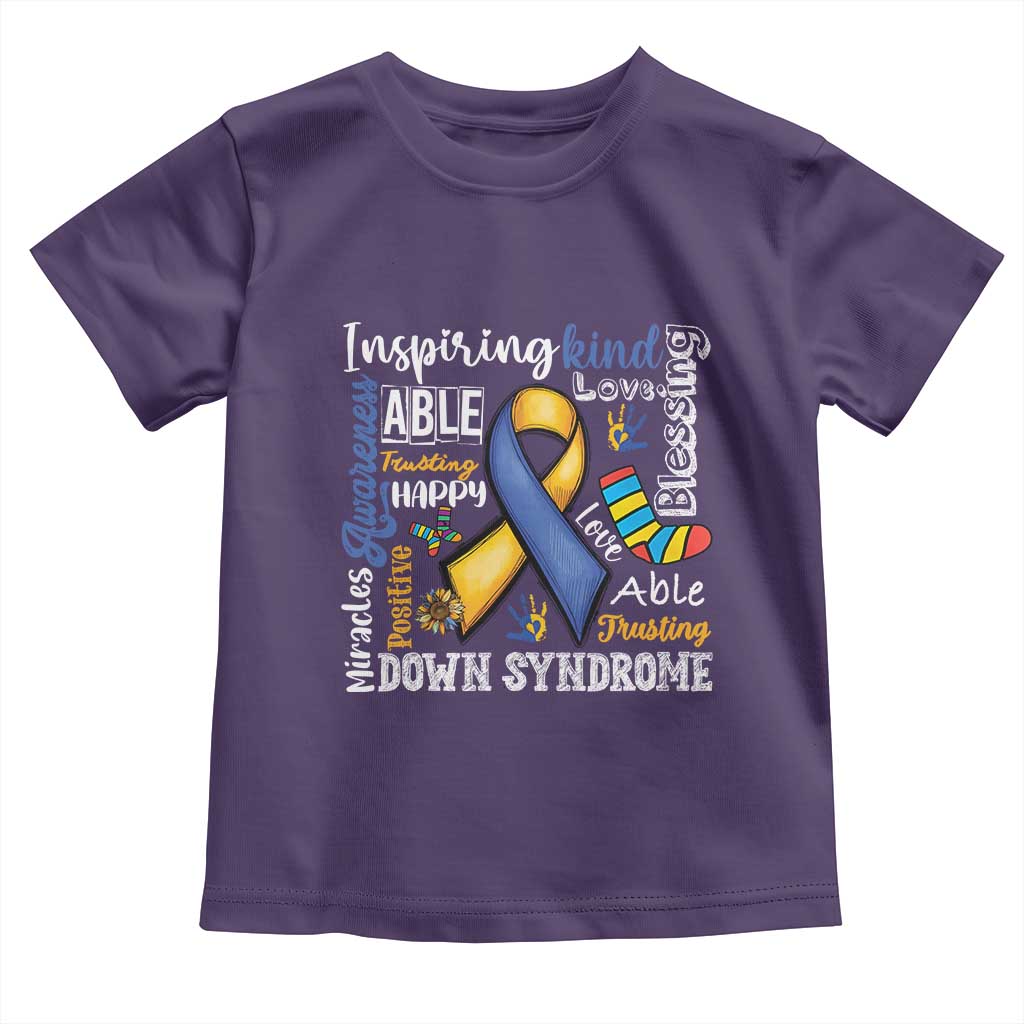 Down Syndrome Awareness Toddler T Shirt Rock Your Socks Different Not Less