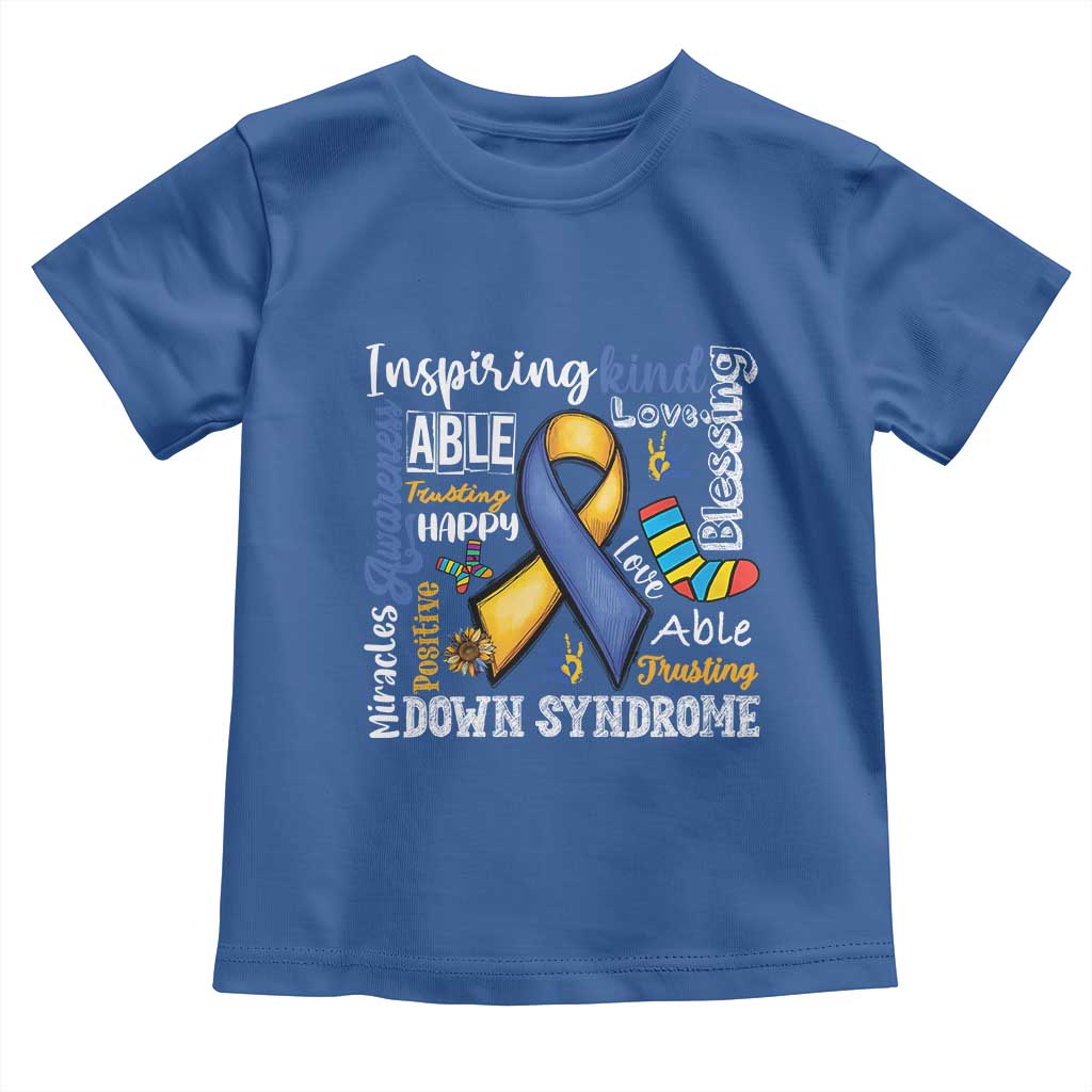Down Syndrome Awareness Toddler T Shirt Rock Your Socks Different Not Less