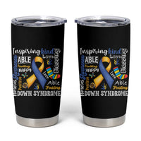 Down Syndrome Awareness Tumbler Cup Rock Your Socks Different Not Less