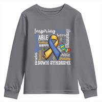 Down Syndrome Awareness Youth Sweatshirt Rock Your Socks Different Not Less