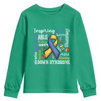 Down Syndrome Awareness Youth Sweatshirt Rock Your Socks Different Not Less