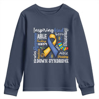Down Syndrome Awareness Youth Sweatshirt Rock Your Socks Different Not Less