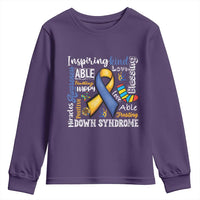 Down Syndrome Awareness Youth Sweatshirt Rock Your Socks Different Not Less