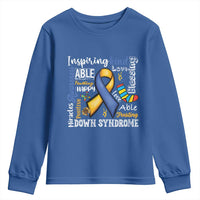 Down Syndrome Awareness Youth Sweatshirt Rock Your Socks Different Not Less