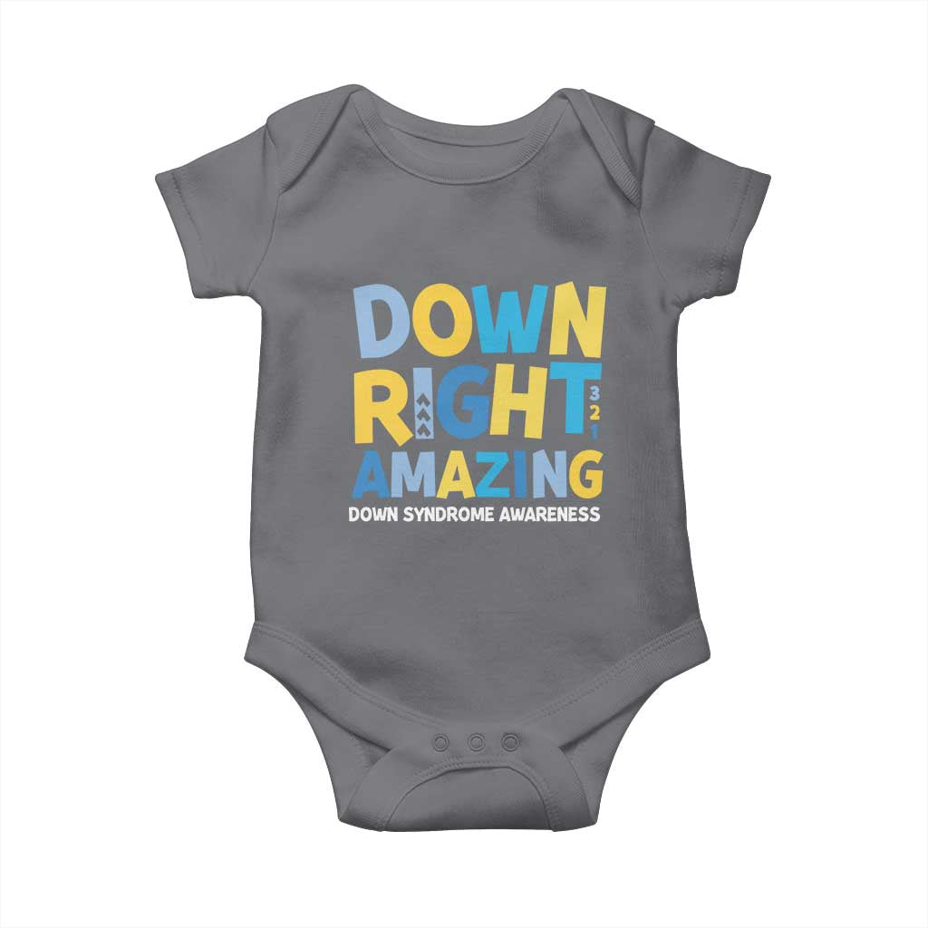 World Down Syndrome Day Baby Onesie 321 Awareness Support Down Right Amazing Three Arrows