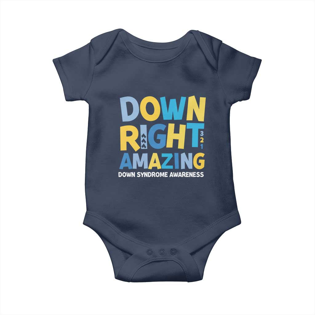 World Down Syndrome Day Baby Onesie 321 Awareness Support Down Right Amazing Three Arrows